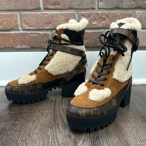 Louis Vuitton Laureate Platform Desert Boot with Sherpa Style "Fur"